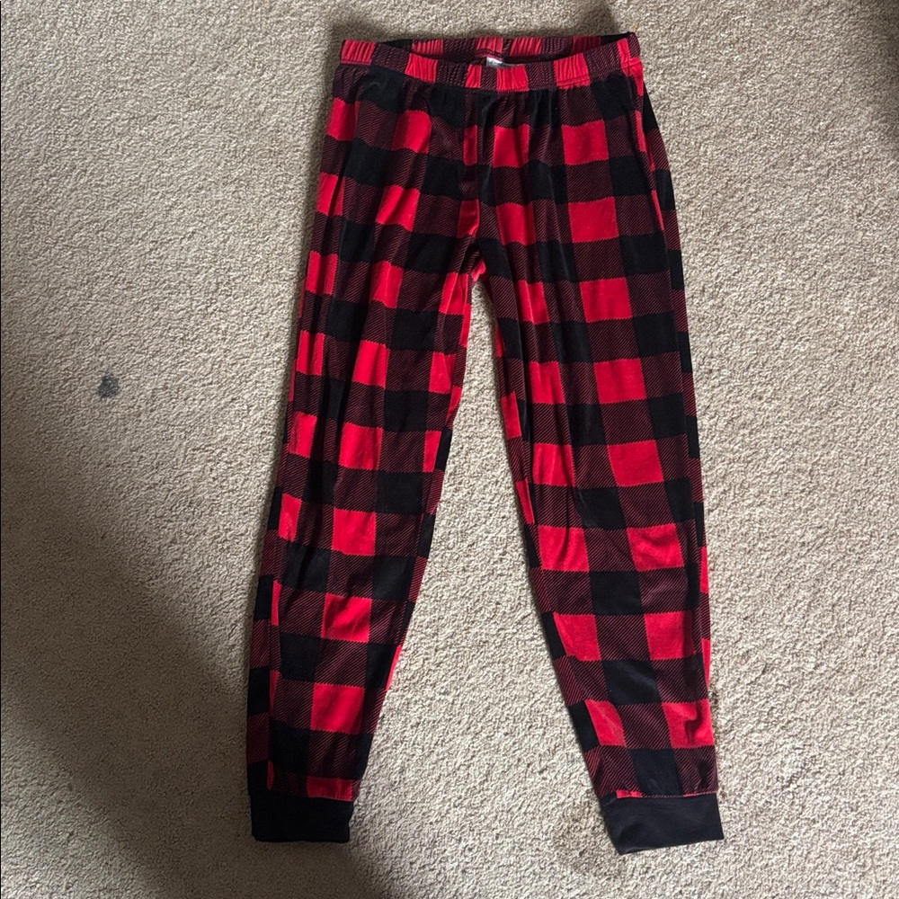 Red & Black Plaid Pajama Pants